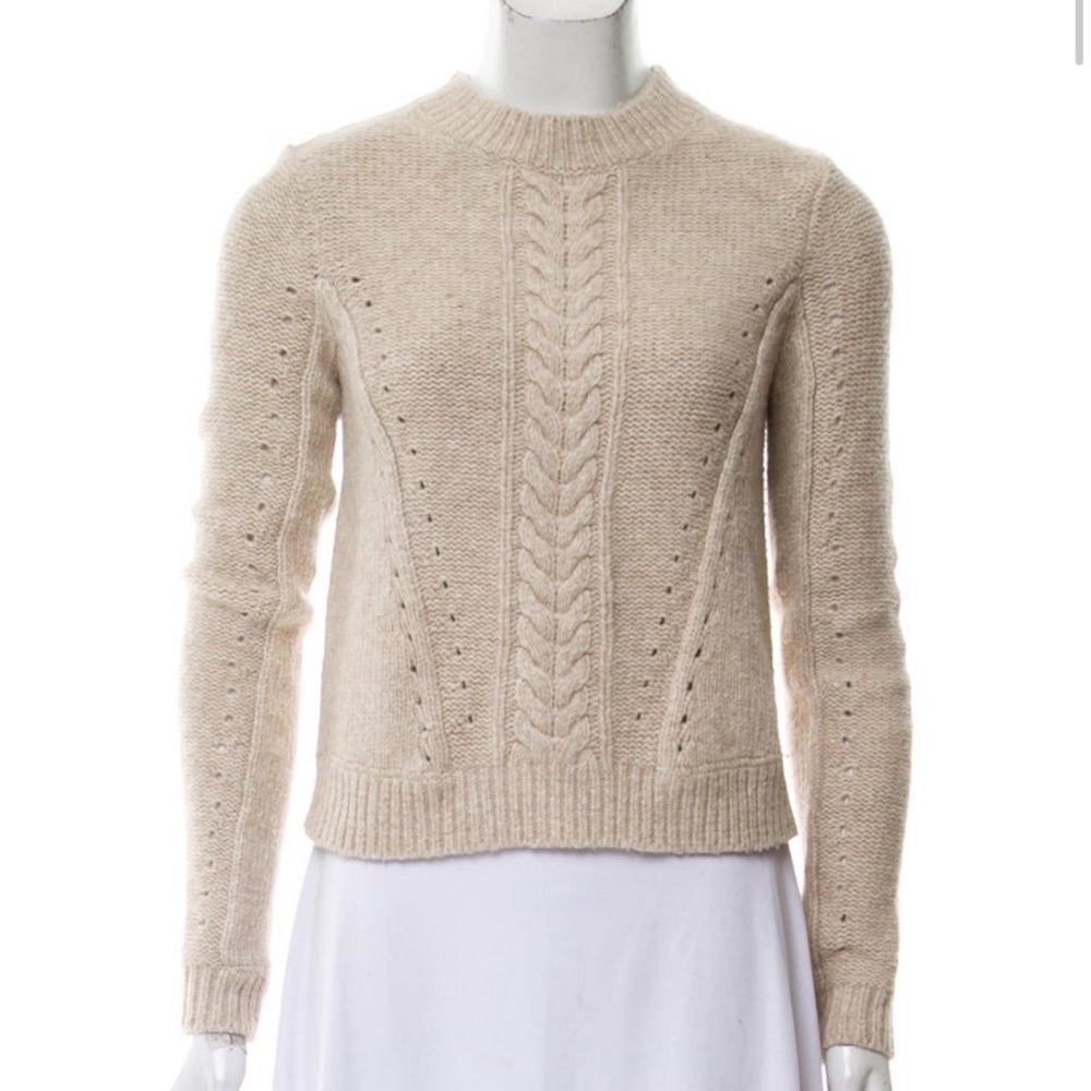Veronica Beard wool blend cable knit sweater